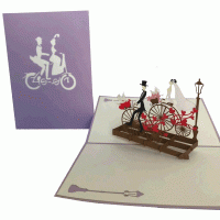 pop-up klassiek huwelijk kaart